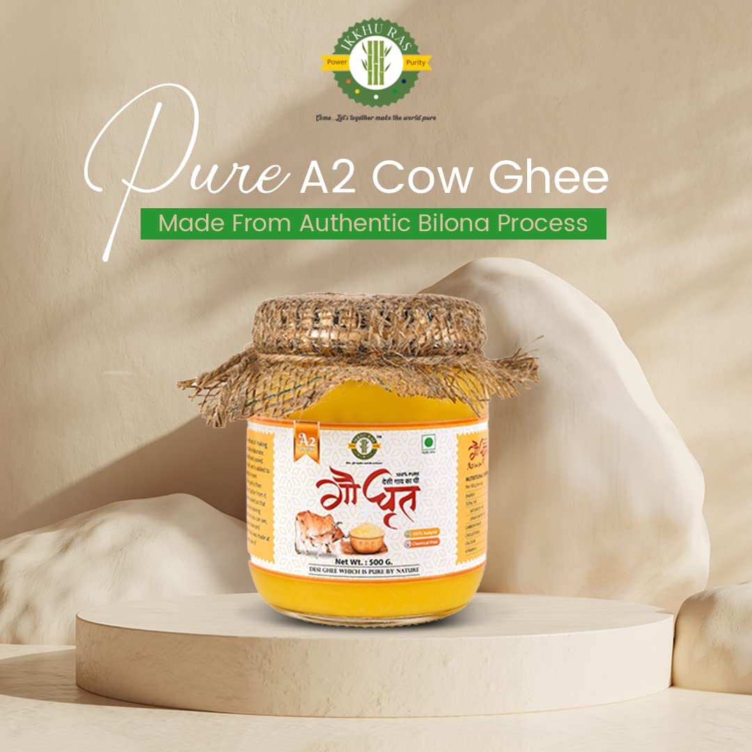 Pure A2 Ghee | Cultured Ghee | Bilona Method | Pack of 500 G