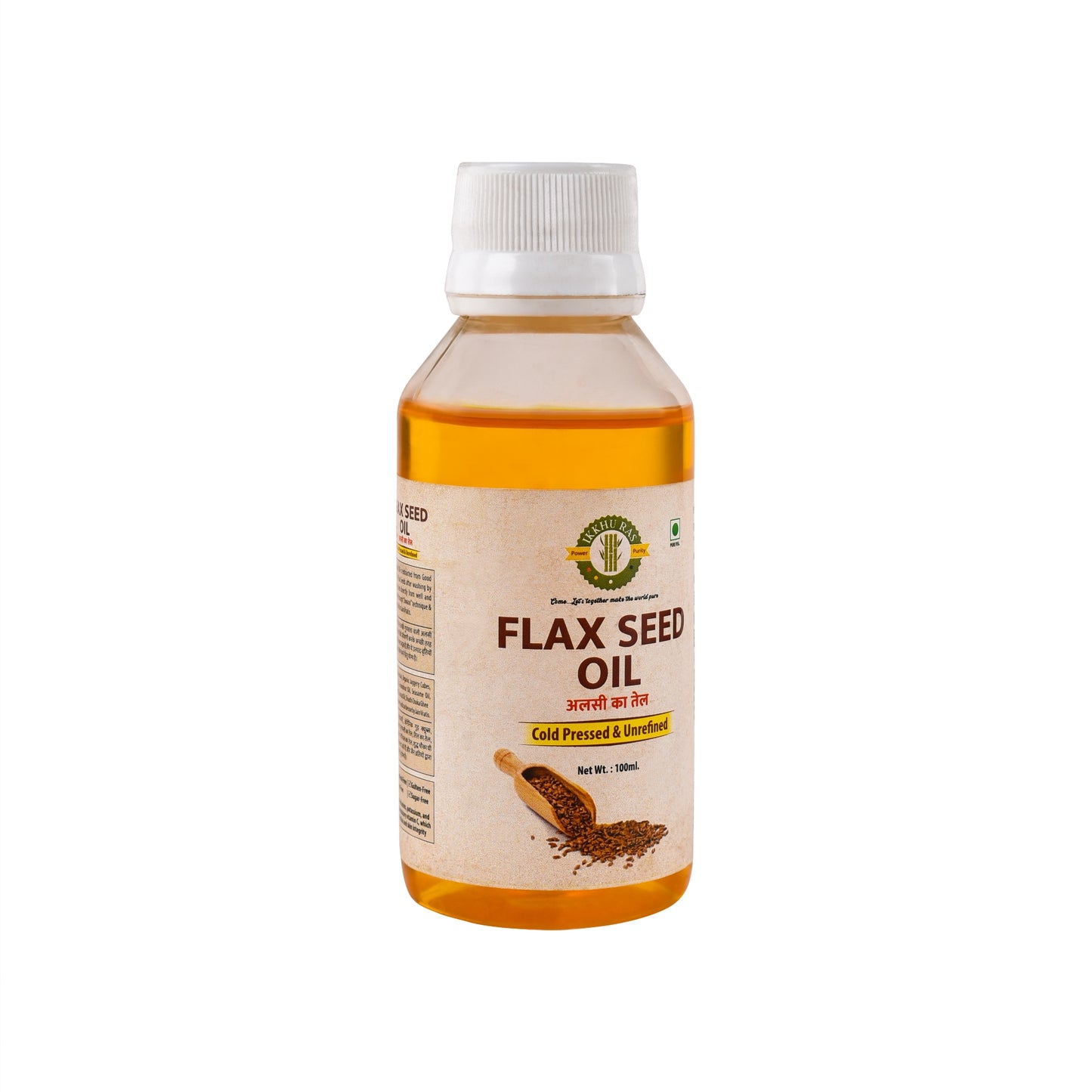 Cold pressed flax seed oil 100 ml | 100% Natural