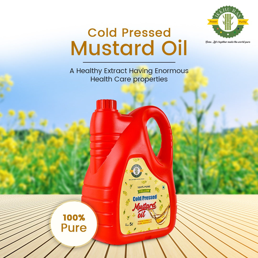 Pure and Cold Pressed Mustard Oil  | Pack of 5L