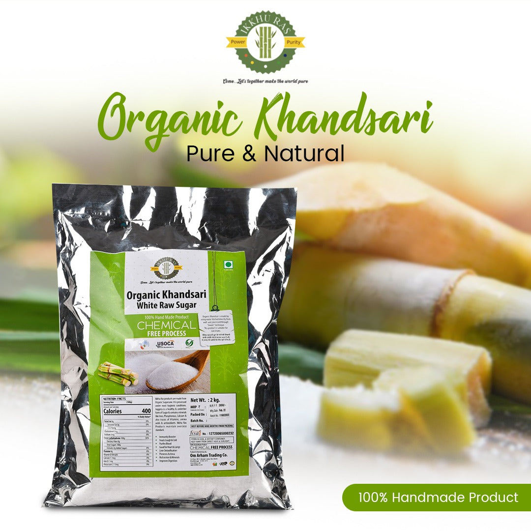 Organic Khandsari Sugar | No Added Preservatives | Pack of 2 Kg